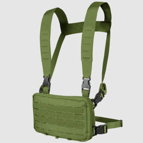 Condor Stowaway compact chest rig, olive drab green.